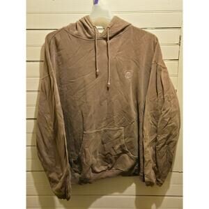 UPS Hoodie Mens XL Pullover Embroidered Logo Brown 100% Cotton Heavyweight